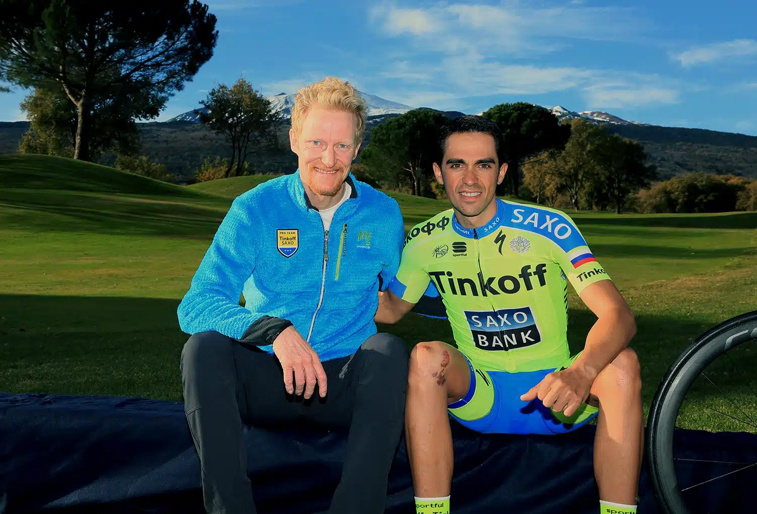 Alberto Contador og Kristoffer Glavind Kjær